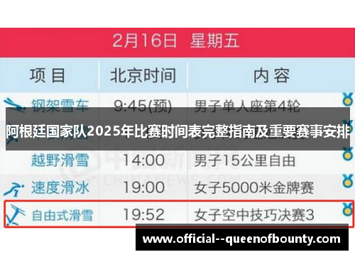 阿根廷国家队2025年比赛时间表完整指南及重要赛事安排